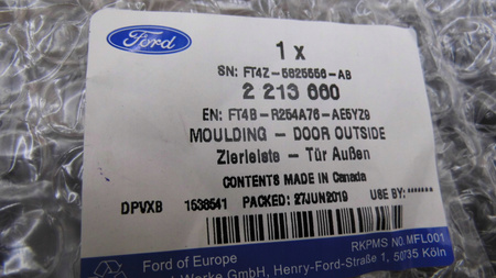LISTWA NAKŁADKA DRZWI TYŁ PRAWA FORD EDGE 16- 2554669 _FT4B-R254A76-AE5YZ9 