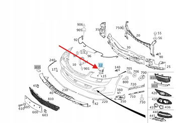 PRAWA ZAŚLEPKA SPRYSKIWACZA LAMPY PRZÓD MERCEDES S klasa W221 A2218801405