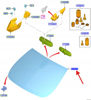 SZYBA PRZEDNIA FORD ECOSPORT MK2 2017- 2512566 _ LN15-A03100-EA