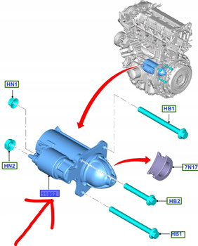 ROZRUSZNIK 1.6 TI FORD C-MAX MONDEO FOCUS 11- _ 1237323 _ YS4U-11000-AB