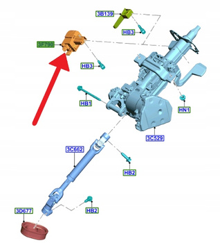 STACYJKA KLUCZYK FORD KUGA FOCUS FIESTA 2018- 2294520 _ H1BC-3F880-CE