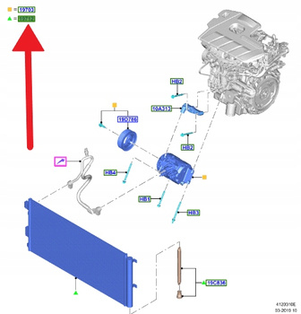 CHŁODNICA KLIMATYZACJI 2.3 ECOBOOST FOCUS 2019- OE 2329076 _ KX61-19710-AB
