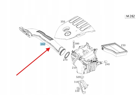 RURA DOLOT ŁAPACZ POWIETRZA DIESEL MERCEDES OE A6540943400