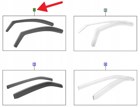 ZESTAW OWIEWEK SZYBY DRZWI PRZÓD FOCUS 2018- OE 2331594 _ A66SX-201K56-EAA