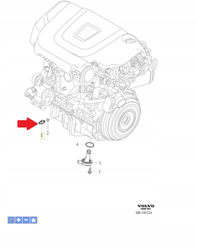 CZUJNIK CIŚNIENIA OLEJU 2.0 2.4 D5 VOLVO S60 V60 S40 2011- V40 OE 31474187