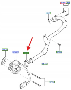 OPASKA ZACISKOWA EGR-U 1624449 _ 7M5Q-9F481-BA