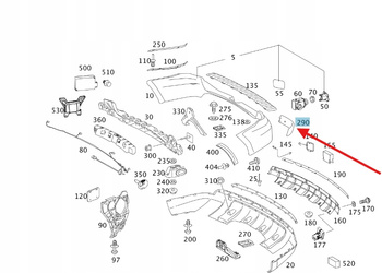 ODBLASK ZDERZAKA PRAWY TYŁ MERCEDES ML W164 OE A1648201574
