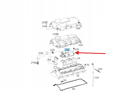 ODMA SILNIKA SEPARATOR OLEJU DIESEL M646 MERCEDES W906 W639 OE A6460101562