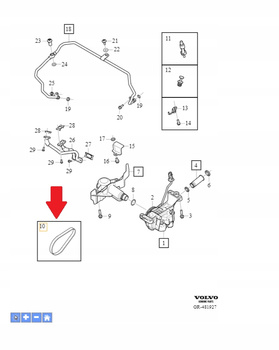 PASEK NAPĘDU POMPY OLEJU 2.0D VOLVO S90 V90 2021- XC60 XC90 23- OE 32137245