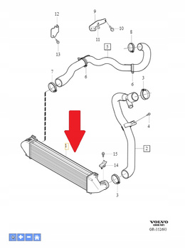 Intercooler Volvo OE 31338475