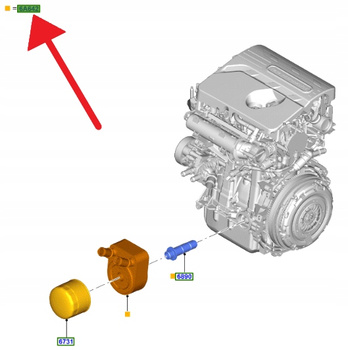 CHŁODNICA OLEJU PODSTAWA FILTRA 1.5 EB FORD FOCUS 2221650 _ HX7G-6B856-AA