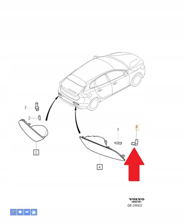Oprawka żarówki Volvo V40/V40CC OE 31335539