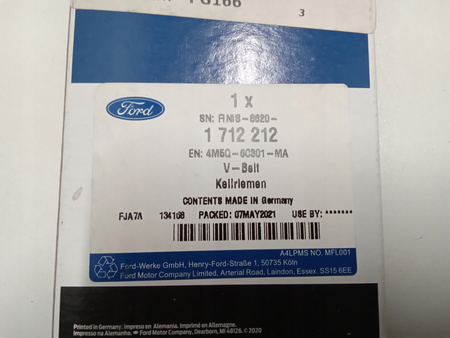 PASEK KLINOWY 2.0 TDCI FORD C-MAX FOCUS Mk2 KUGA 1 _ 1712212 _ 4M5Q-6C301-MA