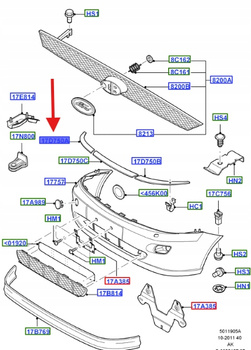 PRAWA WKŁADKA FOCUS 1998-2005 1097097 _ 98AB-17D749-CF
