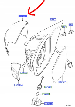 OBUDOWA LUSTERKA LEWA FORD S-MAX GALAXY 2008-10_1534941_6M21-17K747-AD58PS