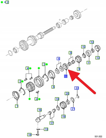 PODKŁADKA OPOROWA SKRZYNI EVEREST RANGER 2006- OE 1450379 _ 6M34-7119-CA
