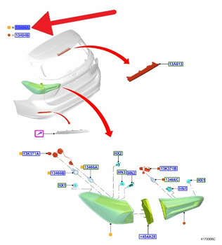 LAMPA LED PRAWY TYŁ FORD FOCUS Mk4 KOMBI 2018- OE 2603188 _ JX7B-13404-HG