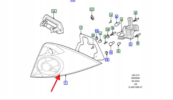 ŚWIATŁO TYLNE LEWA STR FORD MONDEO 2003- 2005 1371859 _ 3S71-13A603-EC