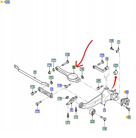 WAHACZ TYLNY POPRZECZNY FORD MONDEO Mk3 KOMBI_1214290_1S71-5K652-CA