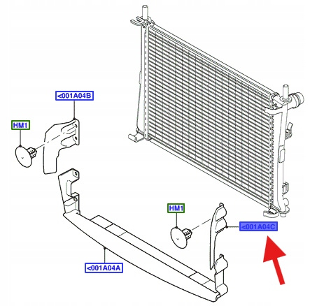 KIEROWNICA POWIETRZA LEWA GÓRA FUSION FIESTA 1333879 _ 5S6Y-A001A04-CA