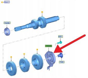 ŁOŻYSKO SKRZYNI BIEGÓW 6-BIEG MANUAL MMT6 FORD 2317195 _ J1GR-7025-C2A