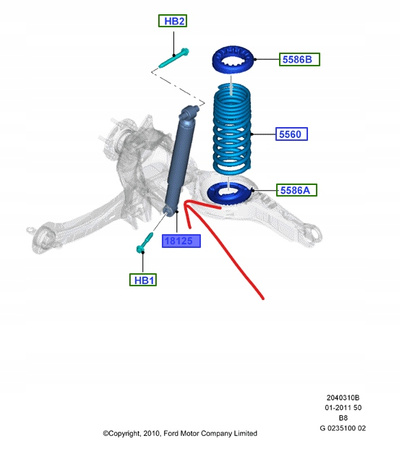 AMORTYZATOR TYLNY FORD FOCUS Mk3 2011-2015_1810120_BV61-18080-CAE