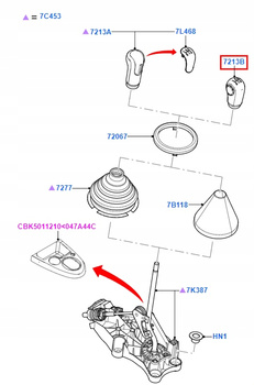 GAŁKA ZMIANY BIEGÓW FORD FOCUS MK2 2004-2008