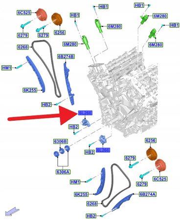 NAPINACZ ROZRZĄDU LEWY 2.7 3.0 V6 BRONCO RANGER OE 5281587 _ FT4E-6L266-CA