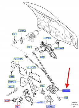 ZAMEK KLAPY BAGAŻNIKA FORD FIESTA FUSION 1499380 _ 2S61-A43102-BG