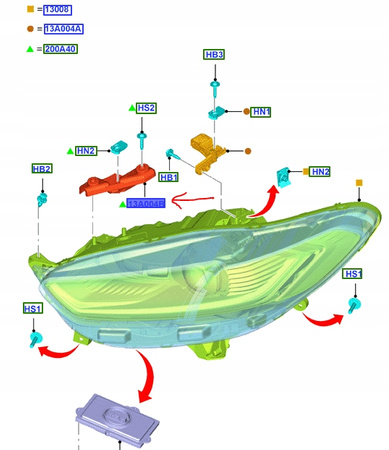 MOCOWANIE REFLEKTORA LEWEGO FORD MONDEO Mk5 2014-_1922343_DS73-13A005-BA