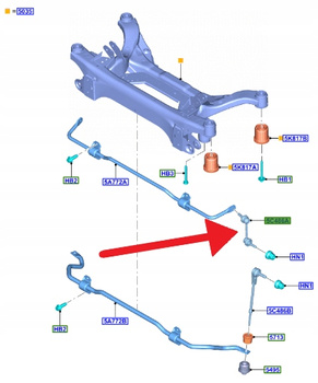 ŁĄCZNIK STABILIZATORA TYŁ L P FORD FOCUS HB 2018- 2173832 _ JX61-5C486-AKC