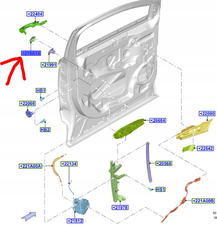 ZAŚLEPKA KLAMKI ZEWNĘTRZNEJ LEWA MONDEO SMAX 1894589 _  DS73-F218A15-DFXWAA