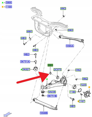 NAKRĘTKA M22 WAHACZA TYŁ FORD MAVERICK 2003- OE 4692920 _ W705967-S439XD