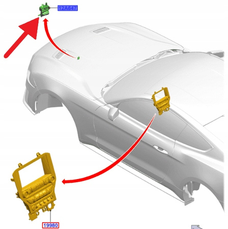 CZUJNIK TEMPERATURY ZEWNĘTRZNEJ MUSTANG 2017- OE 2146410 _ JR3T-12C543-AA