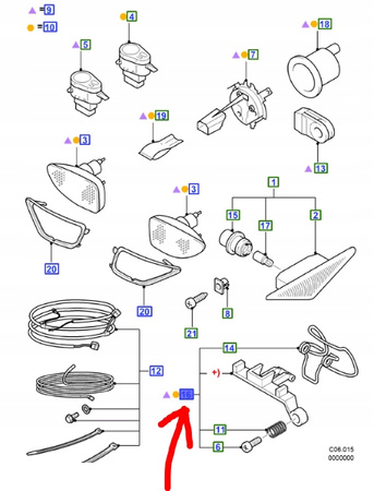 UCHWYT HALOGENU LEWY FORD FOCUS Mk1 1998-01_1095318_XS4X-15203-AD