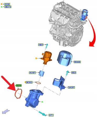 USZCZELKA POMPY PALIWA FORD FOCUS MUSTANG KUGA 5256157 _ EJ7E-9A420-AA