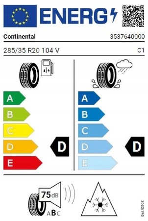 OPONY ZIMOWE Continental W285/35R20 104V XL ContiWinterContact