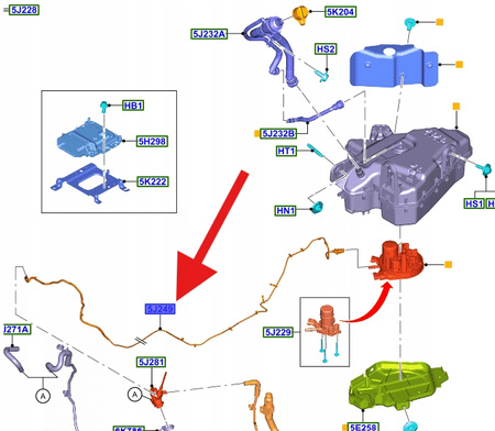 PRZEWÓD CIŚNIENIOWY ADBLUE 2.0 FORD SMAX GALAXY 18- 2504324 _ J1G3-5J249-CD