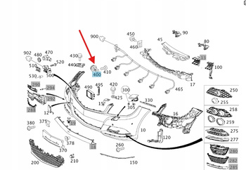 KOŁEK MOCOWANIE ZDERZAKA PRZÓD MERCEDES W203 W207 W212 W218 A2048800130