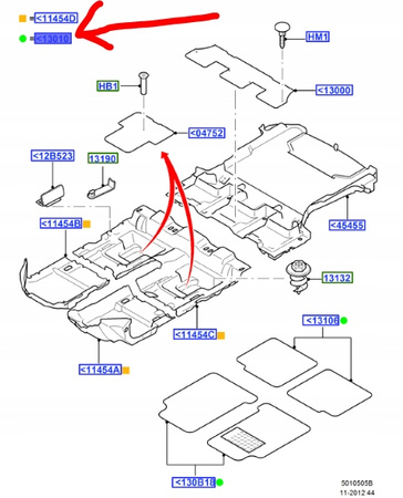 KOMPLET DYWANIKÓW FORD S-MAX Mk1 2007-2010 ANGLIK _1520365_6M2J-R130A88-FA3ZHE