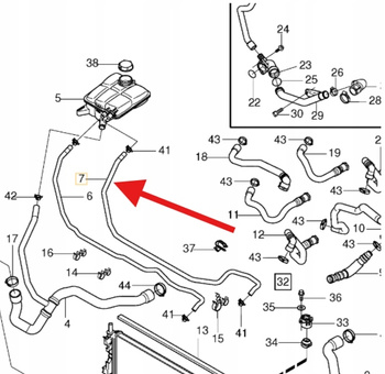PRZEWÓD ZBIORNICZKA WYRÓWNAWCZEGO 2.0D VOLVO S40 V50 2004- C30 OE 30776161