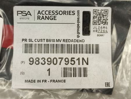 NAKLEJKA SŁUPKA TYLNEGO CITROEN C3 III 2020 OE 983907951N