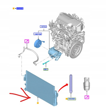 SKRAPLACZ CHŁODNICA FORD C-MAX FOCUS MK3 KUGA 2462991 _ DV61-19710-DB