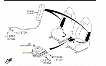 MODUL 'SAS',STER.PODUSZEK - Mazda CX-5_KB7W-57-K30B