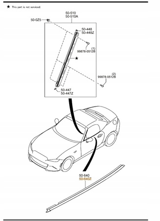 Listwa przednia drzwiowa - Mazda MX-5_N24350650B