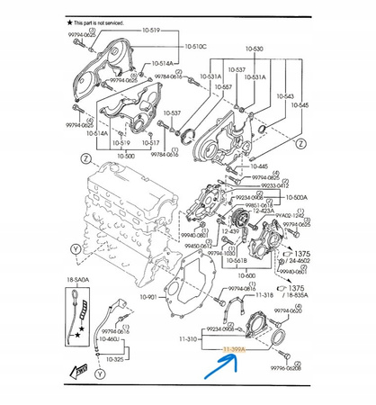 Uszczelniacz wału korbowego - Mazda 323 626 3 5 6_F80211399