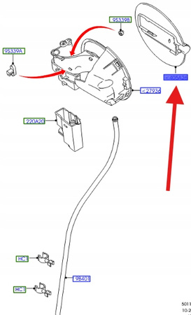 POKRYWA WLEWU PALIWA FOCUS HB 2004- OE 1474908 _ 6M51-A405C20-BAXWAA