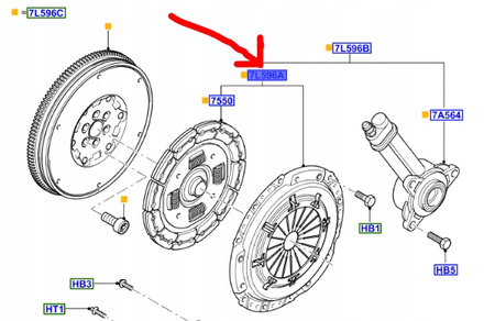 ZESTAW SPRZĘGŁA FORD FUSION 1.4L TDCi _1423906_RM2S61-7540-HD