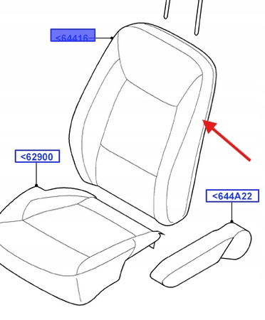 POSZYCIE OPARCIA PRZÓD LEWA S-MAX GALAXY 2011- 1806613 _ AM21-Y64417-CG1FEL
