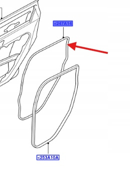 USZCZELKA DRZWI TYLNYCH PRAWYCH FORD FOCUS 2003- 1495866 _ 4M51-A247A14-AG